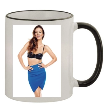 Olivia Wilde 11oz Colored Rim & Handle Mug