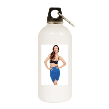 Olivia Wilde White Water Bottle With Carabiner