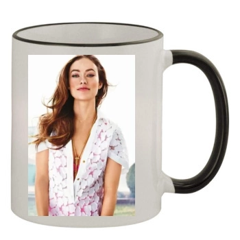 Olivia Wilde 11oz Colored Rim & Handle Mug