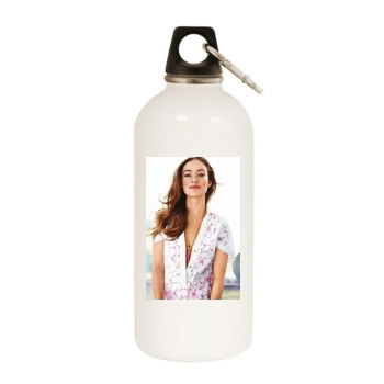 Olivia Wilde White Water Bottle With Carabiner