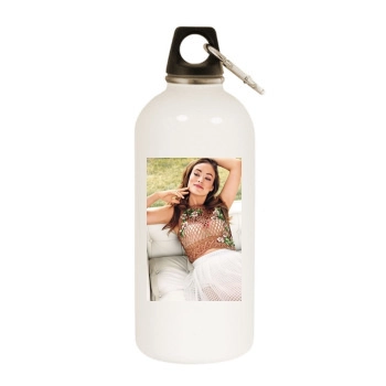 Olivia Wilde White Water Bottle With Carabiner