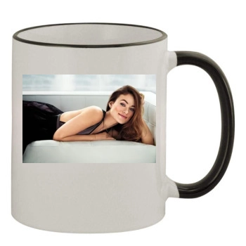 Olivia Wilde 11oz Colored Rim & Handle Mug