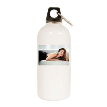 Olivia Wilde White Water Bottle With Carabiner