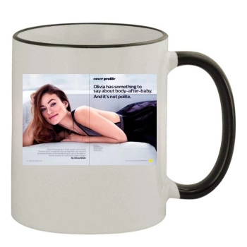 Olivia Wilde 11oz Colored Rim & Handle Mug