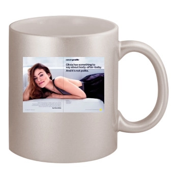 Olivia Wilde 11oz Metallic Silver Mug