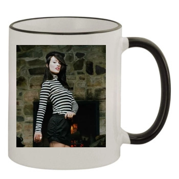 Olivia Wilde 11oz Colored Rim & Handle Mug