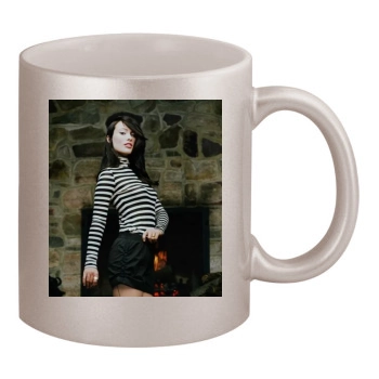 Olivia Wilde 11oz Metallic Silver Mug