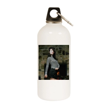 Olivia Wilde White Water Bottle With Carabiner