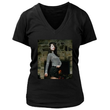 Olivia Wilde Women's Deep V-Neck TShirt