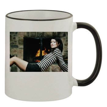 Olivia Wilde 11oz Colored Rim & Handle Mug