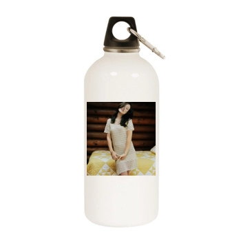 Olivia Wilde White Water Bottle With Carabiner