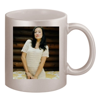 Olivia Wilde 11oz Metallic Silver Mug