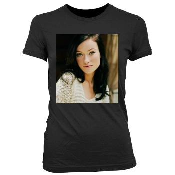 Olivia Wilde Women's Junior Cut Crewneck T-Shirt