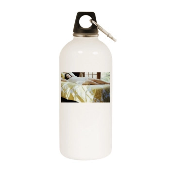 Olivia Wilde White Water Bottle With Carabiner