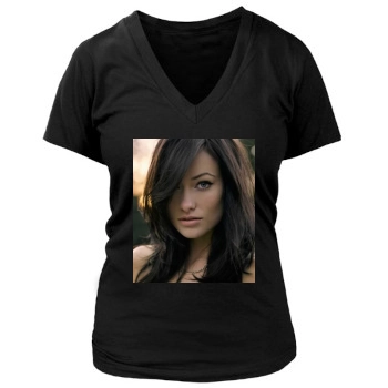 Olivia Wilde Women's Deep V-Neck TShirt