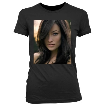 Olivia Wilde Women's Junior Cut Crewneck T-Shirt