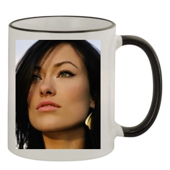 Olivia Wilde 11oz Colored Rim & Handle Mug