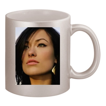 Olivia Wilde 11oz Metallic Silver Mug