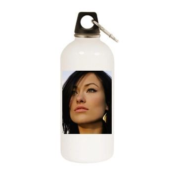 Olivia Wilde White Water Bottle With Carabiner