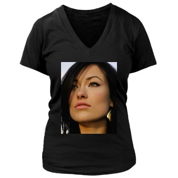 Olivia Wilde Women's Deep V-Neck TShirt