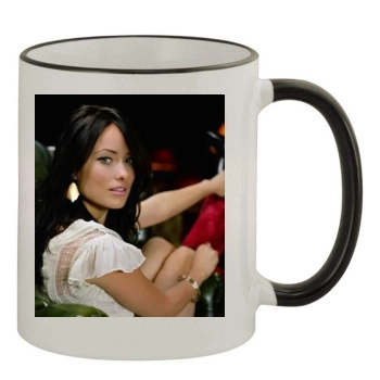 Olivia Wilde 11oz Colored Rim & Handle Mug