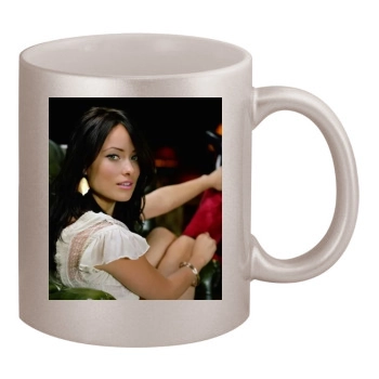 Olivia Wilde 11oz Metallic Silver Mug