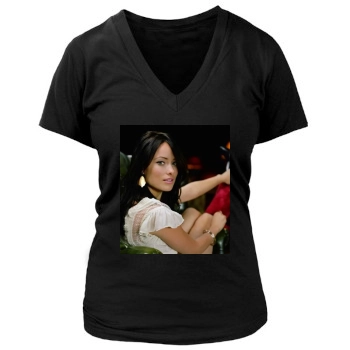 Olivia Wilde Women's Deep V-Neck TShirt