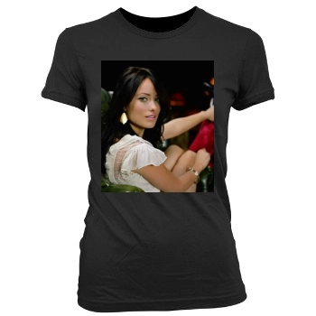 Olivia Wilde Women's Junior Cut Crewneck T-Shirt