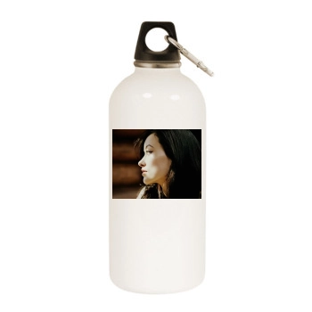 Olivia Wilde White Water Bottle With Carabiner