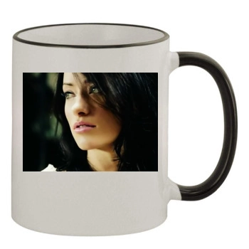 Olivia Wilde 11oz Colored Rim & Handle Mug