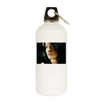 Olivia Wilde White Water Bottle With Carabiner