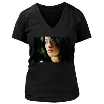 Olivia Wilde Women's Deep V-Neck TShirt