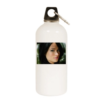 Olivia Wilde White Water Bottle With Carabiner