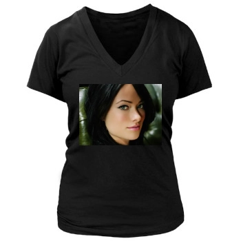 Olivia Wilde Women's Deep V-Neck TShirt