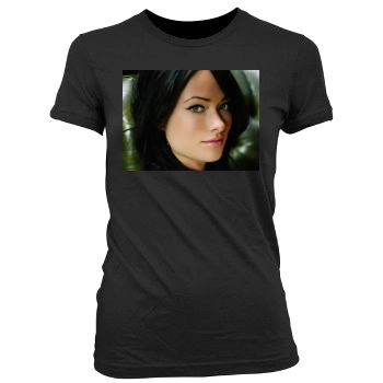 Olivia Wilde Women's Junior Cut Crewneck T-Shirt