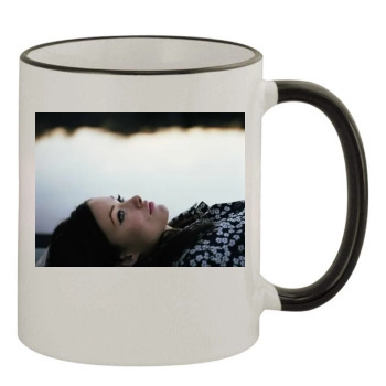 Olivia Wilde 11oz Colored Rim & Handle Mug