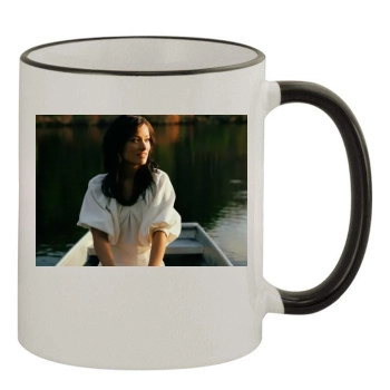 Olivia Wilde 11oz Colored Rim & Handle Mug