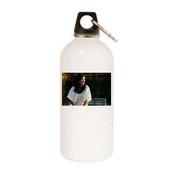 Olivia Wilde White Water Bottle With Carabiner