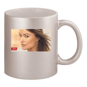 Olivia Wilde 11oz Metallic Silver Mug