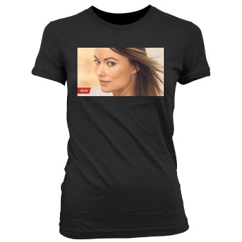 Olivia Wilde Women's Junior Cut Crewneck T-Shirt