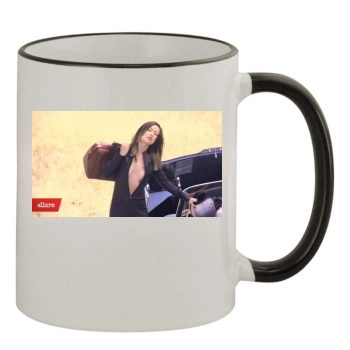 Olivia Wilde 11oz Colored Rim & Handle Mug