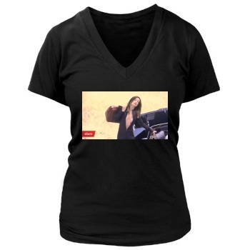 Olivia Wilde Women's Deep V-Neck TShirt