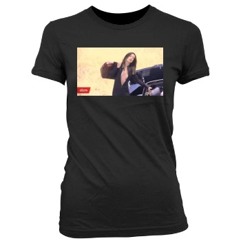 Olivia Wilde Women's Junior Cut Crewneck T-Shirt