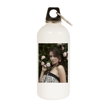 Olivia Wilde White Water Bottle With Carabiner