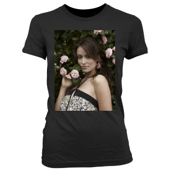 Olivia Wilde Women's Junior Cut Crewneck T-Shirt