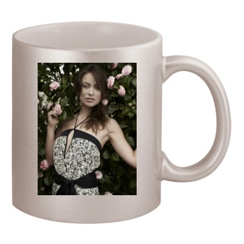 Olivia Wilde 11oz Metallic Silver Mug