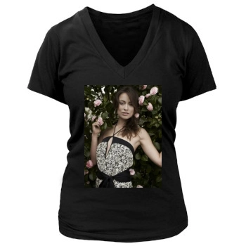 Olivia Wilde Women's Deep V-Neck TShirt