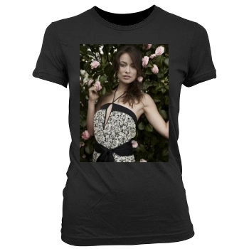 Olivia Wilde Women's Junior Cut Crewneck T-Shirt