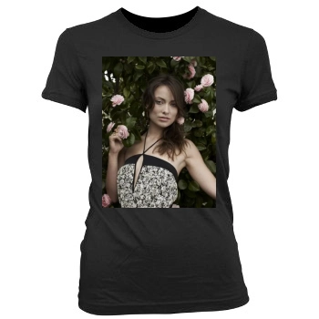 Olivia Wilde Women's Junior Cut Crewneck T-Shirt