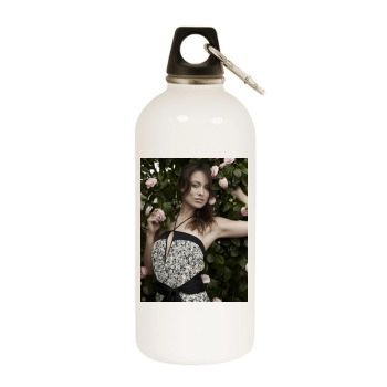 Olivia Wilde White Water Bottle With Carabiner